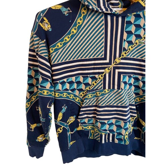 Lacoste XL Unisex LIVE Scarf-Print Sweatshirt Chain links golf print - Picture 6 of 13